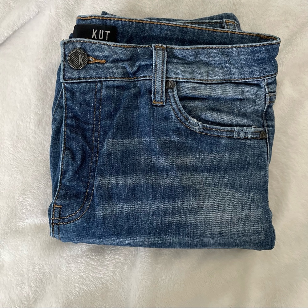 Kut from the Kloth Catherine Fab Ab High Rise Boyfriend Jeans Stretch Denim - Picture 15 of 16